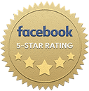 5-Star Rating on Facebook 5-star rating facebook logo badge