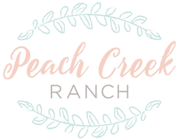 logo for the Peach Creek Ranch in Brazos County, Texas