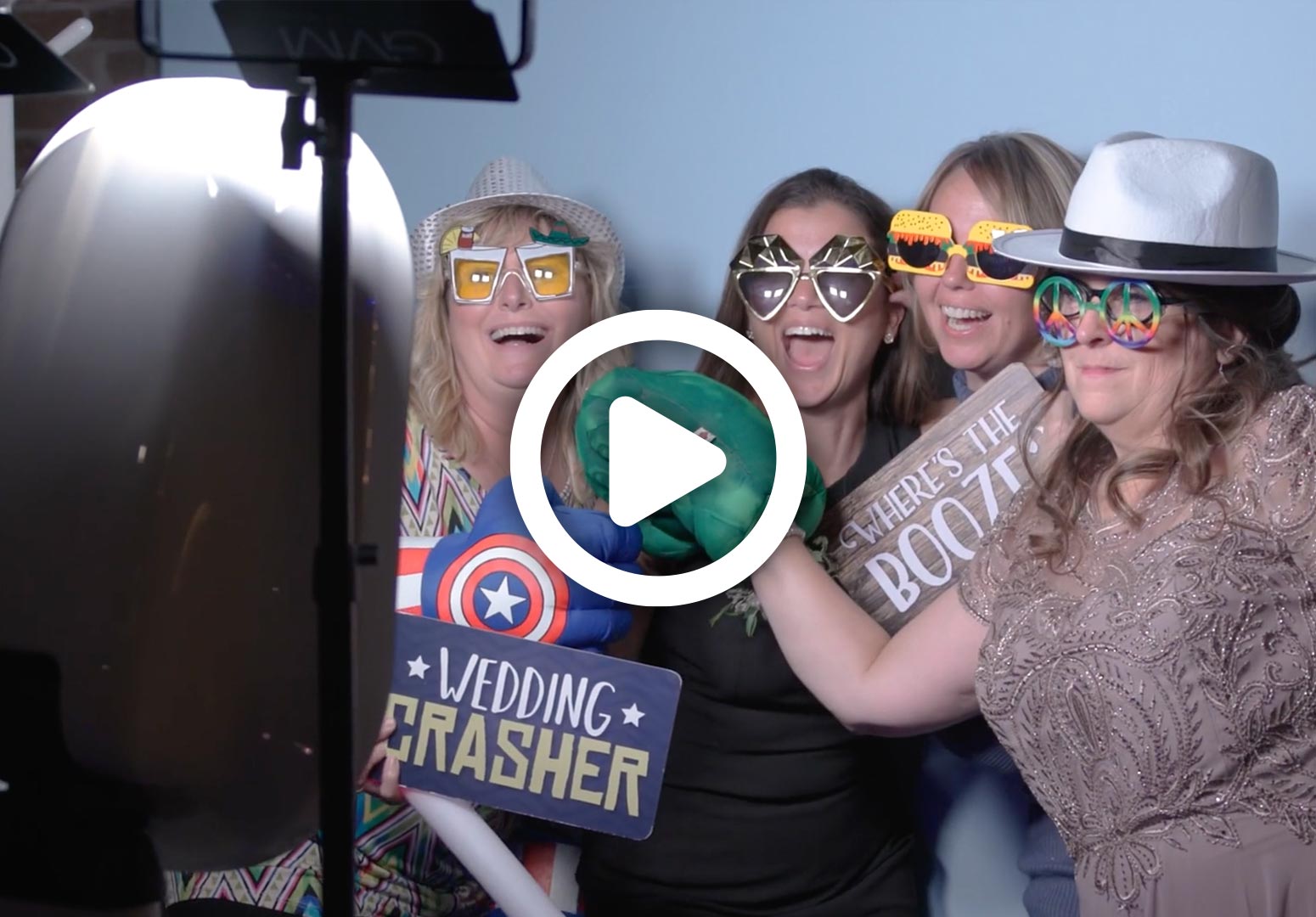 Video of people using our photo booths at events.