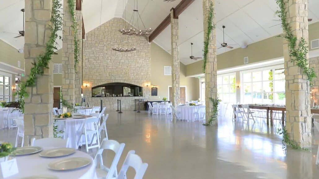 indoor wedding reception at Inn at Quarry Ridge