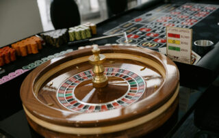 A roulette wheel for a scholarship fundraiser from DJ Franco Events